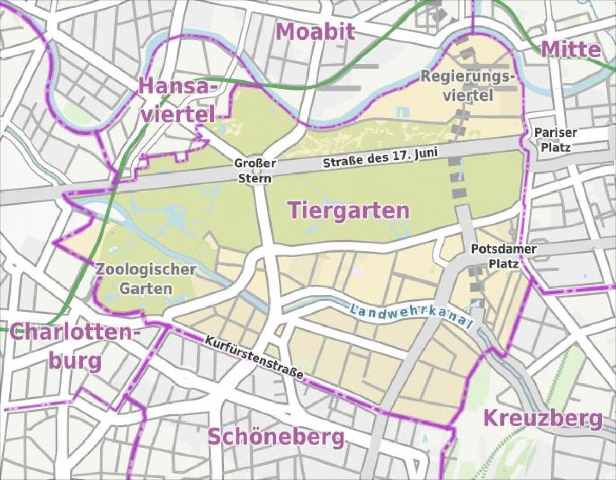 خريطة tiergarten برلين