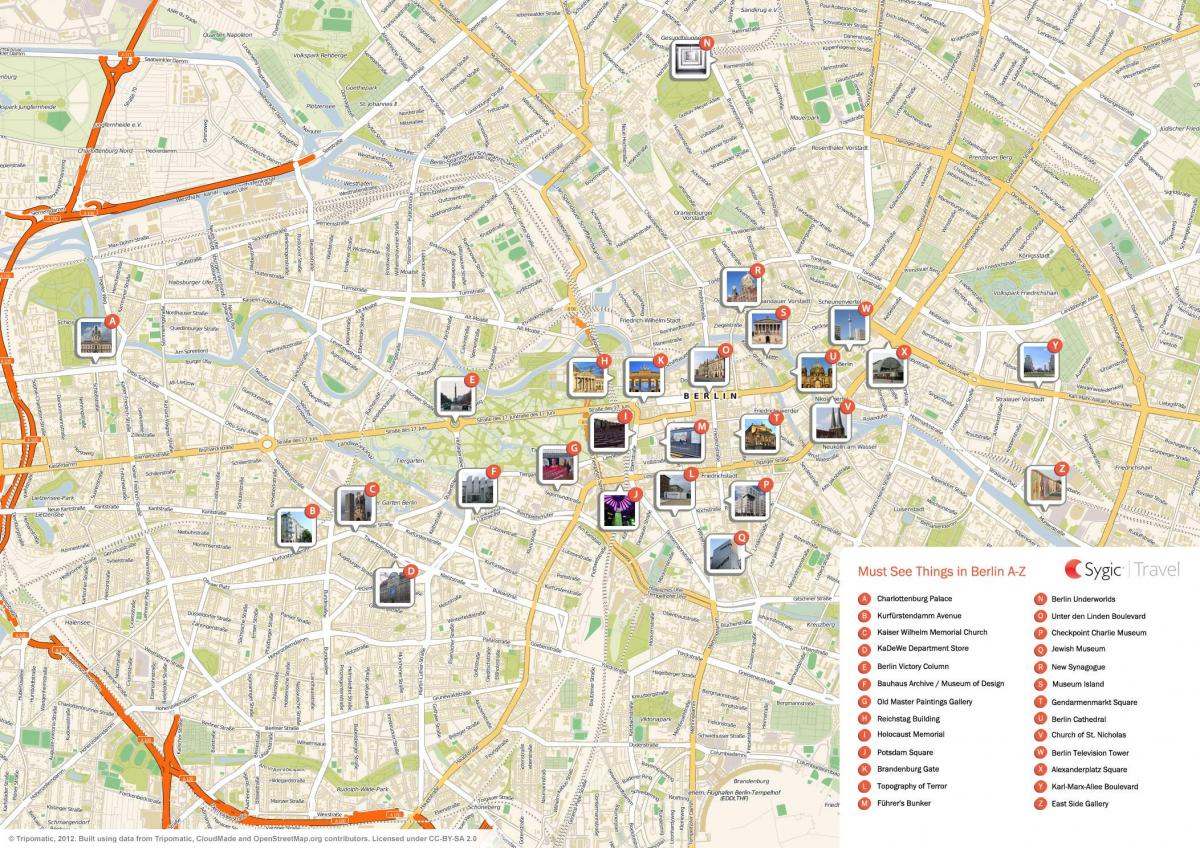 برلين سيتي سنتر الخريطة السياحية