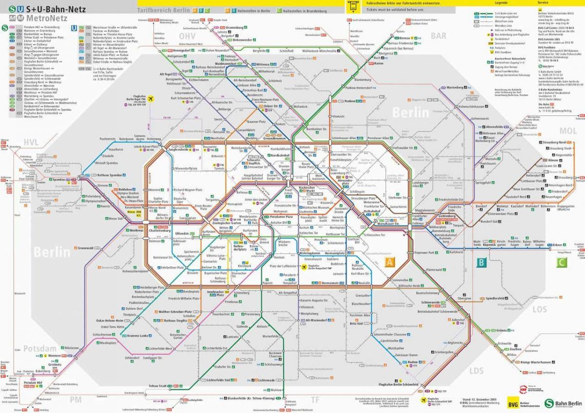 برلين النقل العام الخريطة