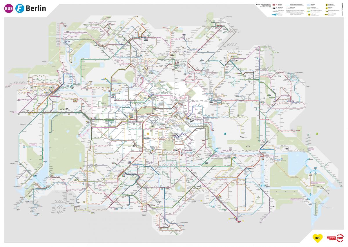 برلين خطوط الحافلات خريطة