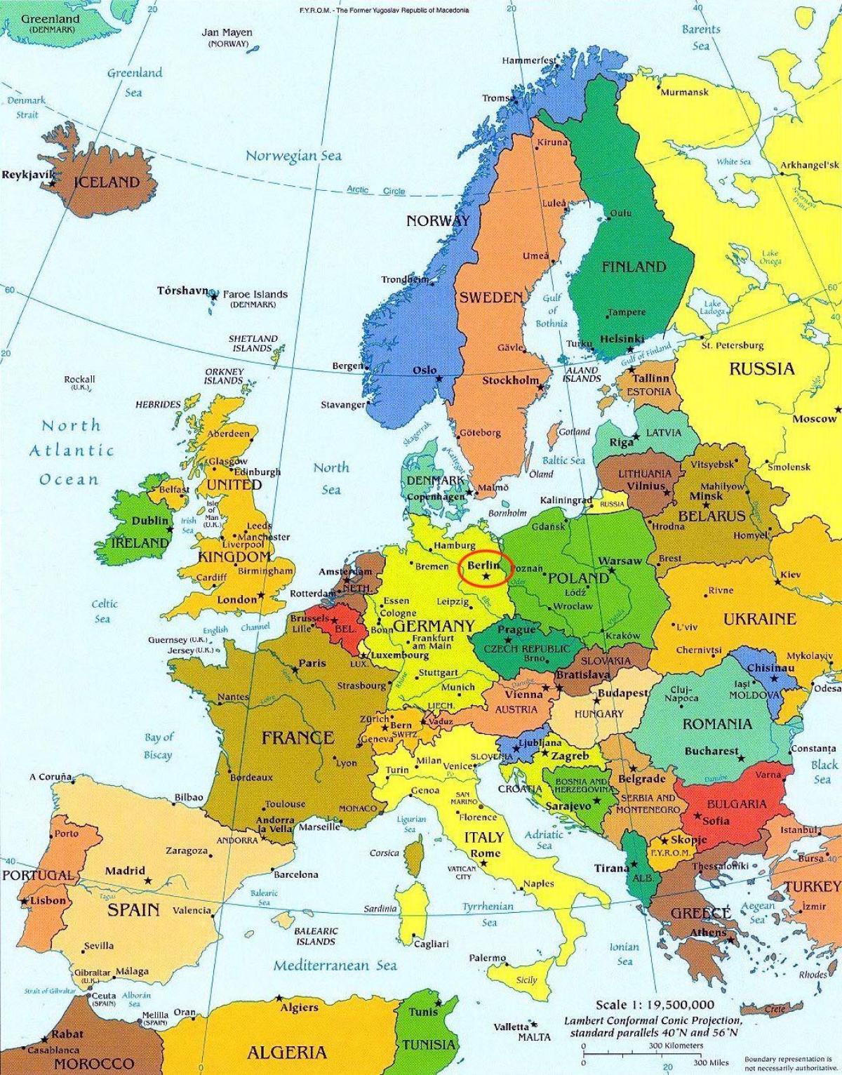 خريطة برلين خريطة أوروبا