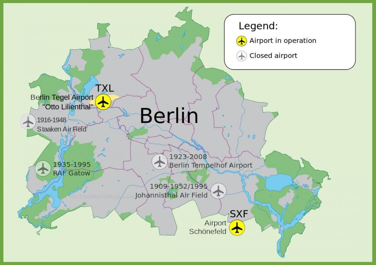 خريطة مطار مطار برلين تمبلهوف