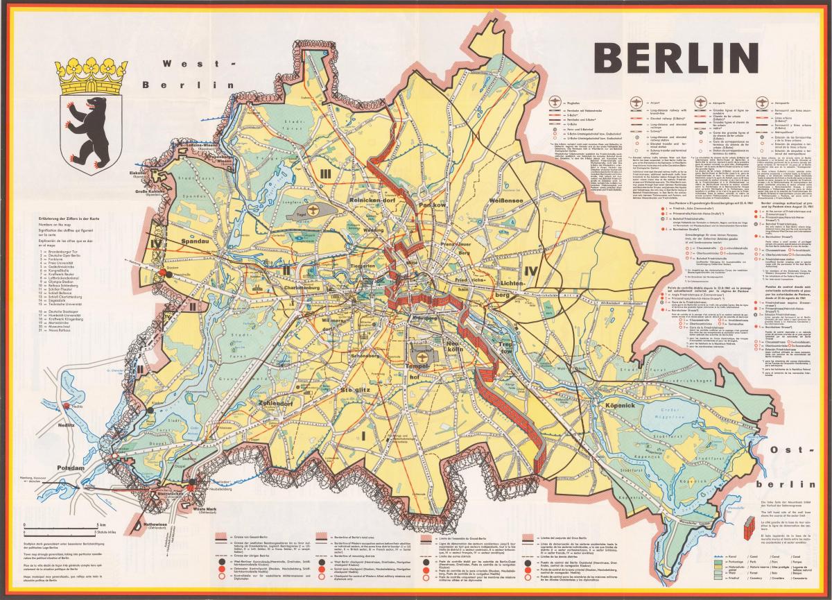 خريطة جدار برلين الطريق