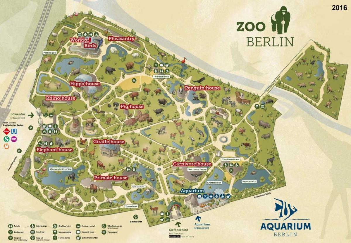 خريطة حديقة الحيوانات في برلين