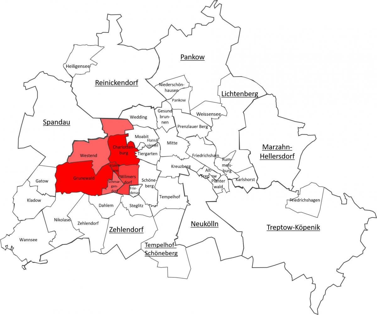 خريطة شارلوتنبورغ في برلين
