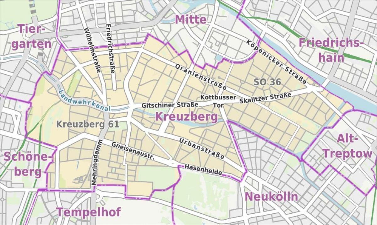 berlin kreuzberg خريطة