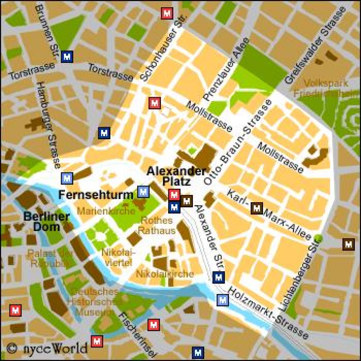 خريطة ميدان ألكسندر في برلين